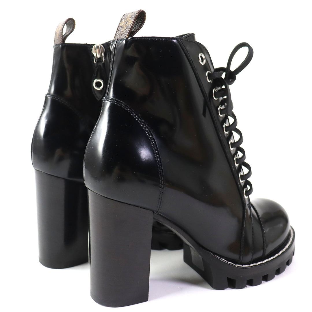 Discounted Great LOUIS VUITTON short boots Side zip lace-up ankle boots Women 36
