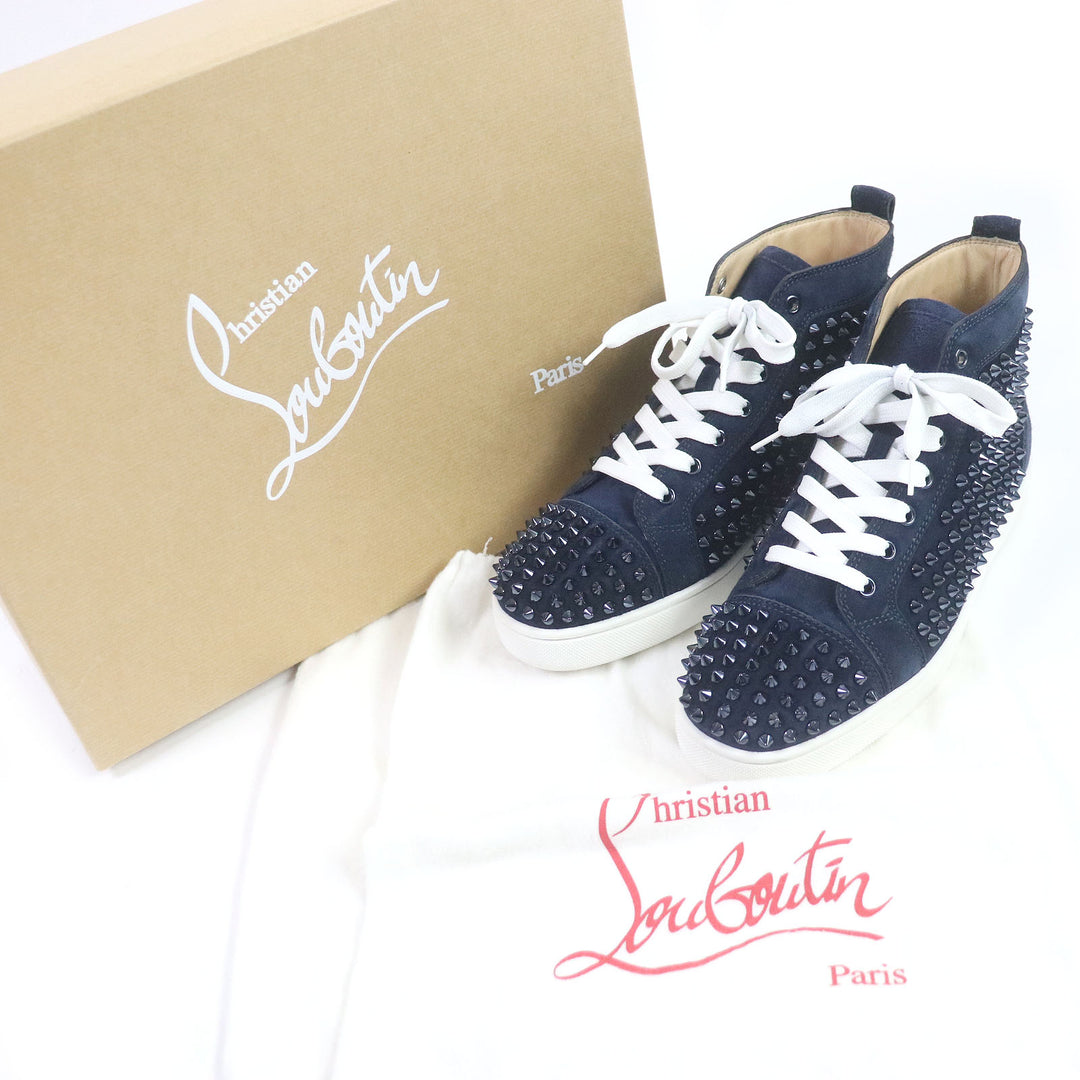 Discounted Excellent Christian Louboutin High cut sneakers LOUIS FLAT VV/SPIKES 40 3101212