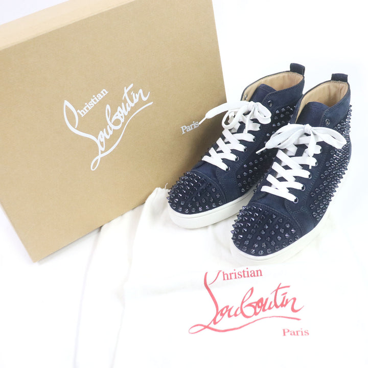 Discounted Excellent Christian Louboutin High cut sneakers LOUIS FLAT VV/SPIKES 40 3101212