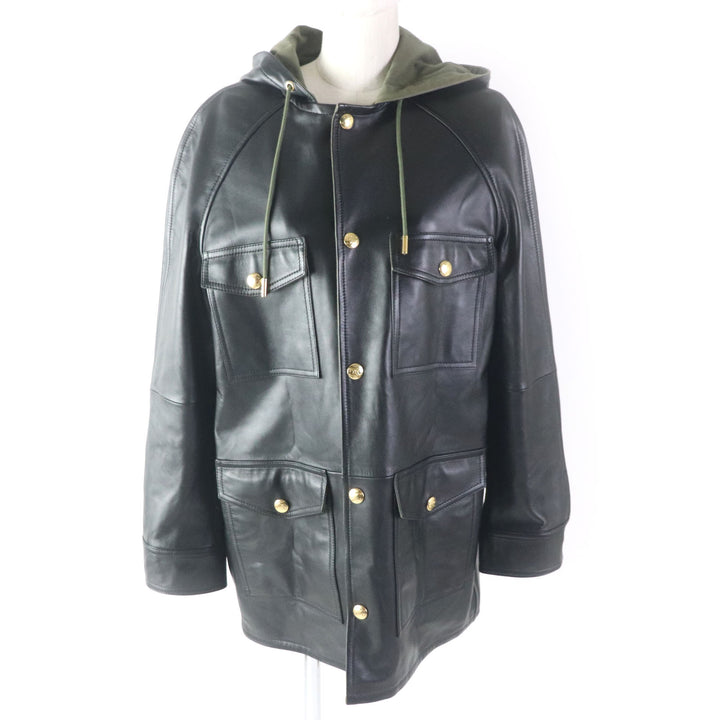Discounted Great CELINE Parker Plonge lambskin oversized parka black cotton Women 34 2D493151T