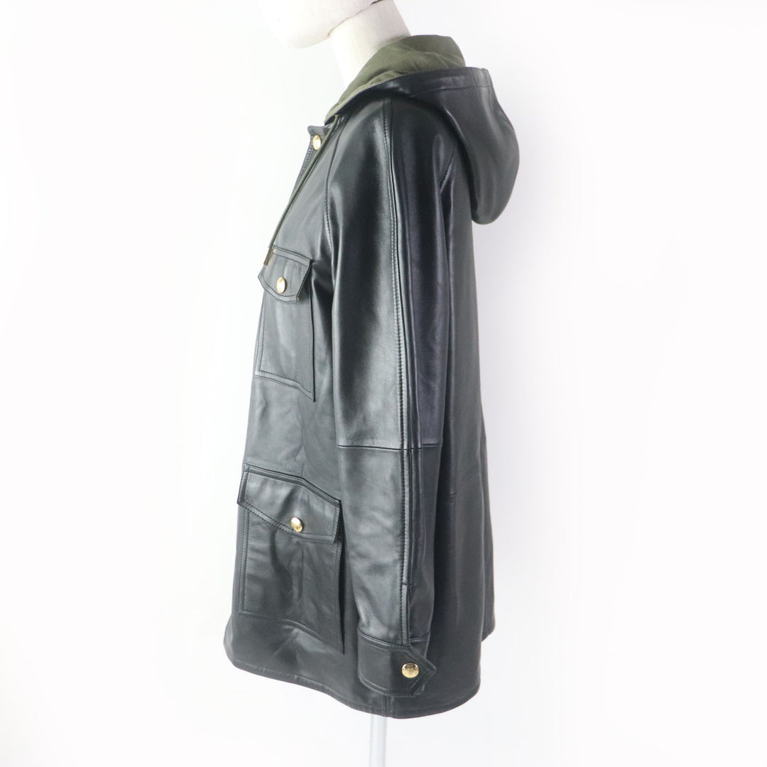 Discounted Great CELINE Parker Plonge lambskin oversized parka black cotton Women 34 2D493151T