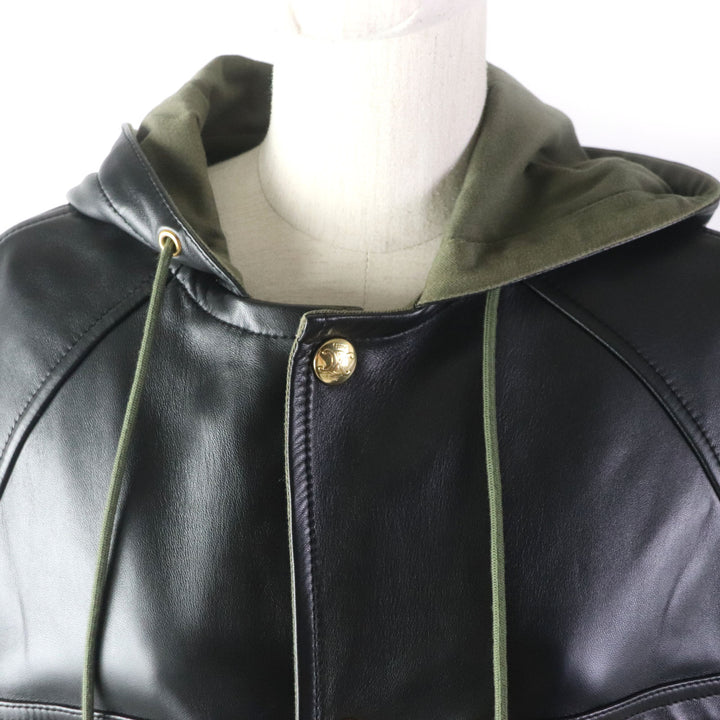Discounted Great CELINE Parker Plonge lambskin oversized parka black cotton Women 34 2D493151T