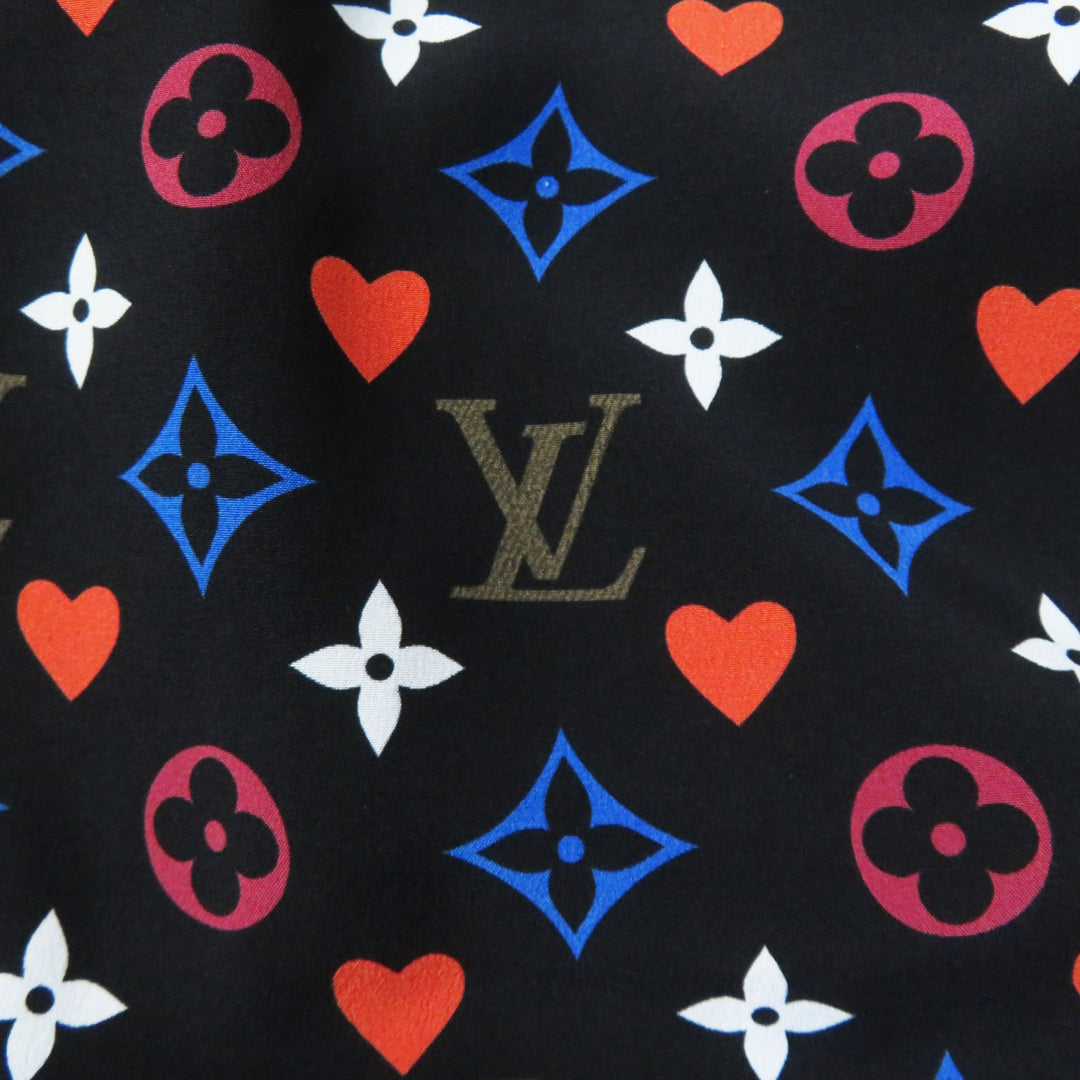 Discounted Excellent LOUIS VUITTON one piece Game On Ruffle Scoop Neck Babydoll silk 36
