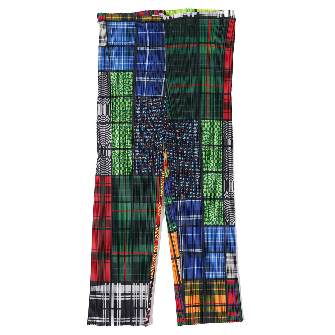 Discounted Excellent PLEATS PLEASE Cropped pants Patchwork Print multicolor 3 PP64-FJ223