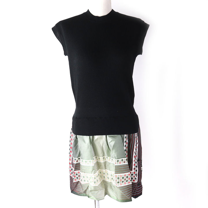 Discounted Great LOUIS VUITTON one piece Sleeveless knit with logo buttons, silk inserts