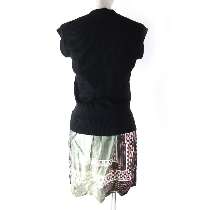 Discounted Great LOUIS VUITTON one piece Sleeveless knit with logo buttons, silk inserts