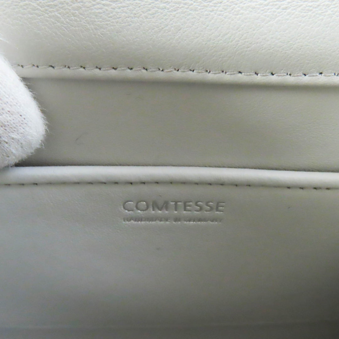 Discounted Pristine COMTESSE Handbag Princess Light gray leather Women 7166