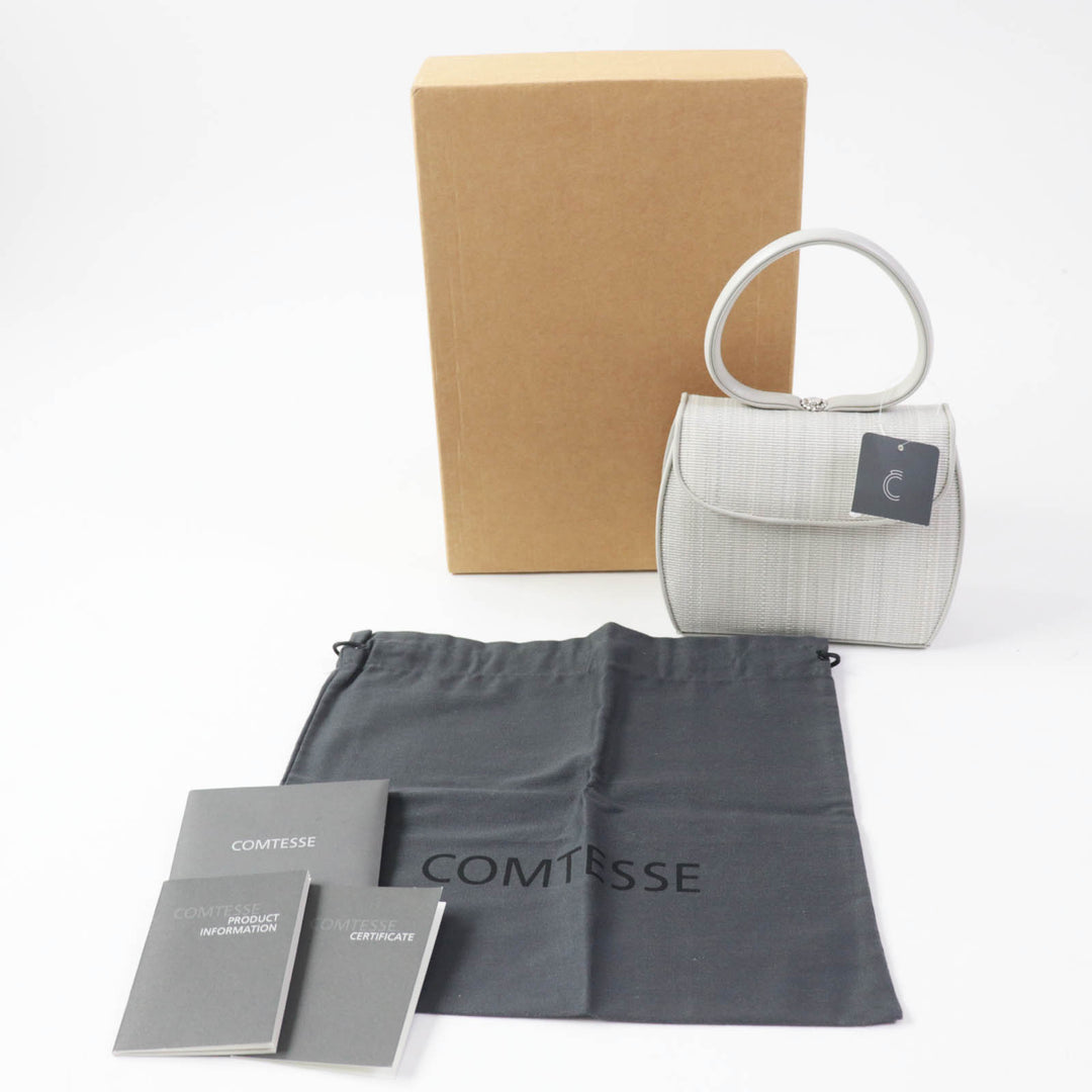 Discounted Pristine COMTESSE Handbag Princess Light gray leather Women 7166