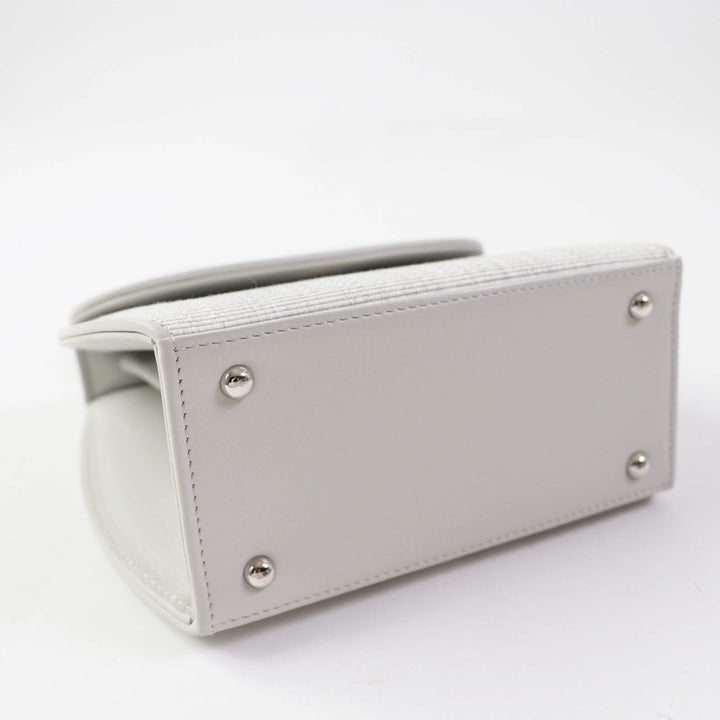 Discounted Pristine COMTESSE Handbag Princess Light gray leather Women 7166