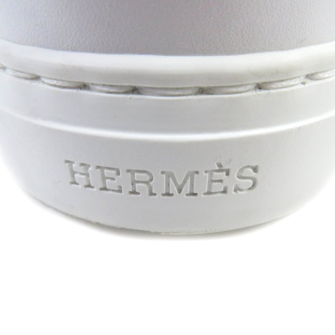 Discounted 
 Great HERMES High cut sneakers Daydream Kelly Metal Leather Canvas white Women 36.5