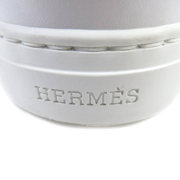 Discounted 
 Great HERMES High cut sneakers Daydream Kelly Metal Leather Canvas white Women 36.5