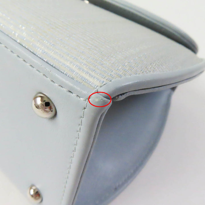 Discounted Pristine COMTESSE Handbag Princess Horsehair Light blue leather Women 7166