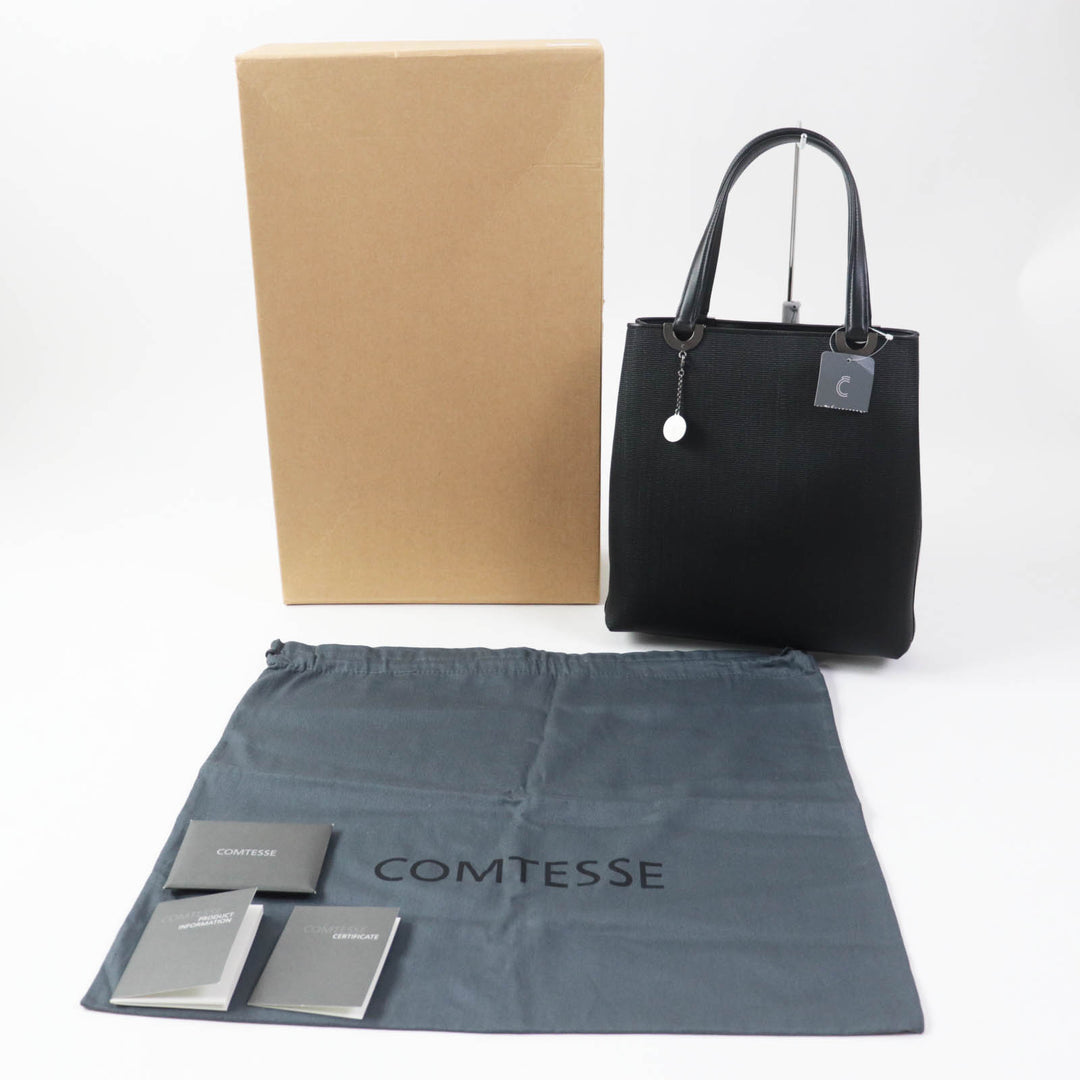 Discounted Pristine COMTESSE Handbag Horsehair black leather Women 7627