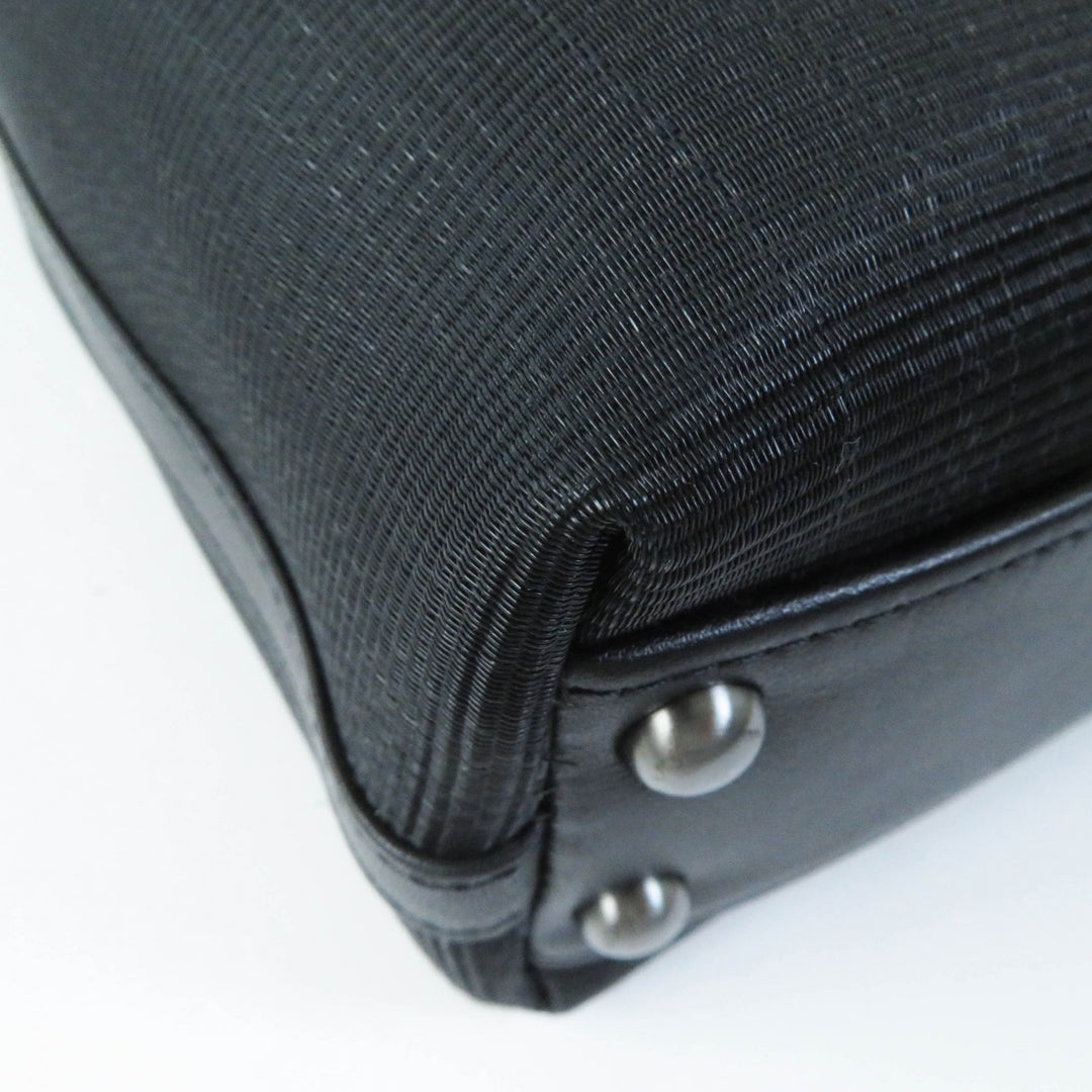 Discounted Pristine COMTESSE Handbag Horsehair black leather Women 7627