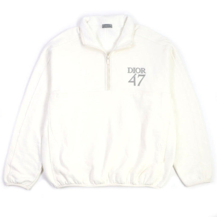 Discounted Great DIOR sweat Dior 47 logo embroidered half-zip pullover mens XL 413J434A0879