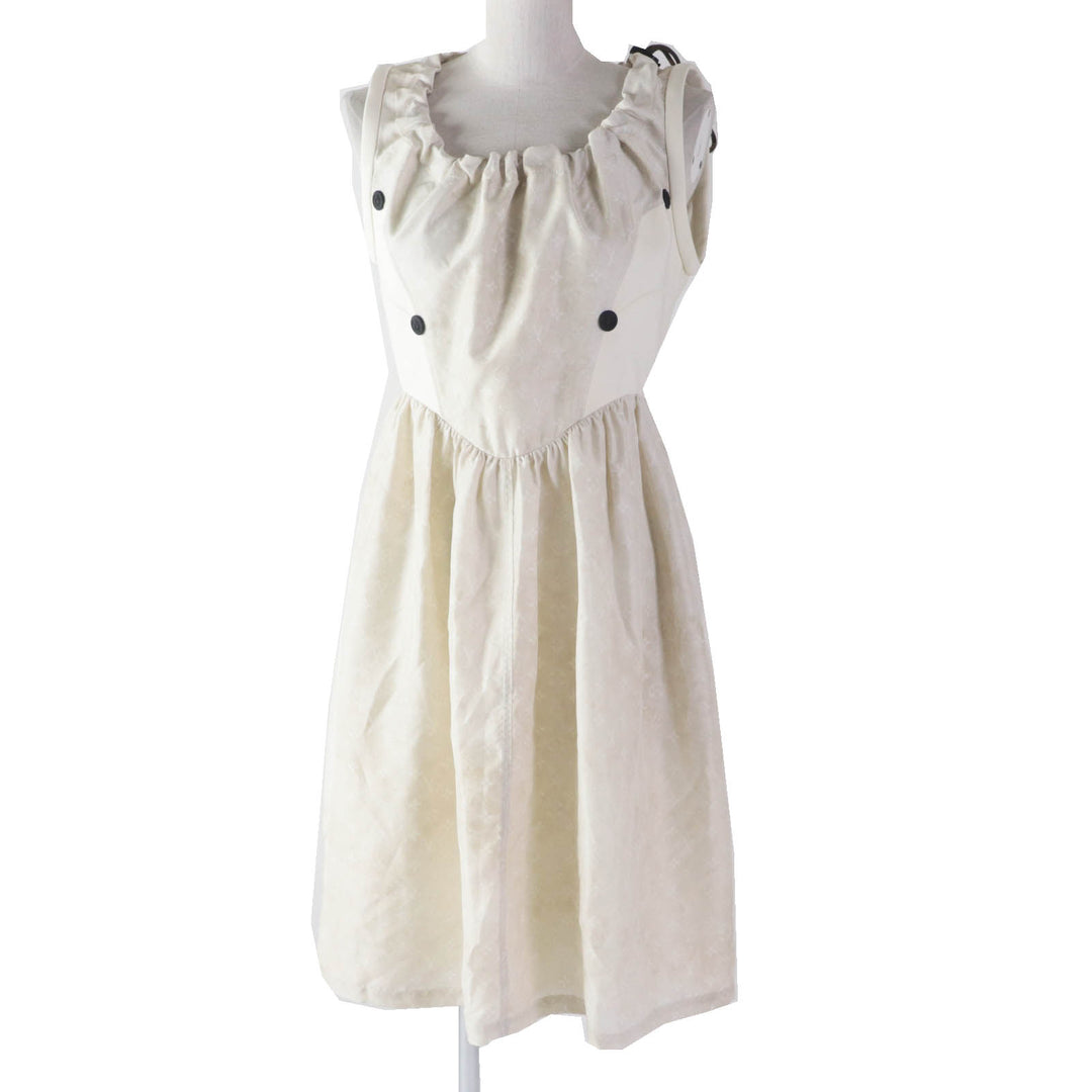 Discounted Pristine LOUIS VUITTON one piece Drawstring scuba dress silk Women 38 1AFCI6