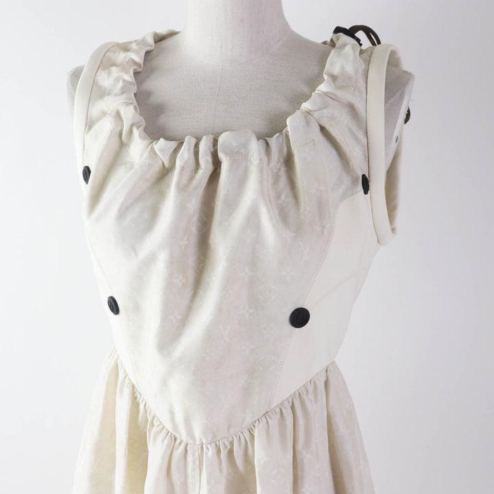 Discounted Pristine LOUIS VUITTON one piece Drawstring scuba dress silk Women 38 1AFCI6