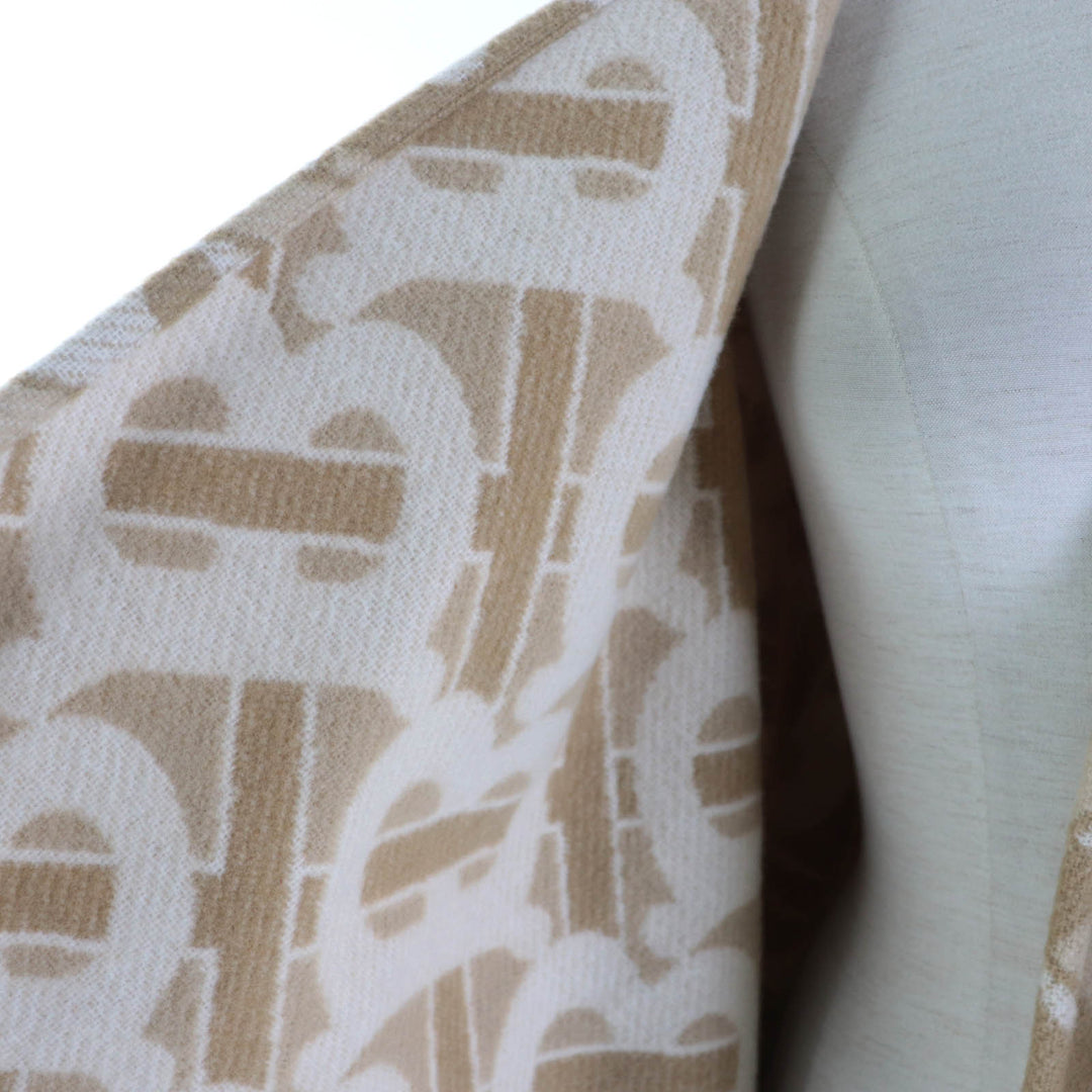 Discounted Great BURBERRY poncho TB Monogram Large beige wool Women 8022741