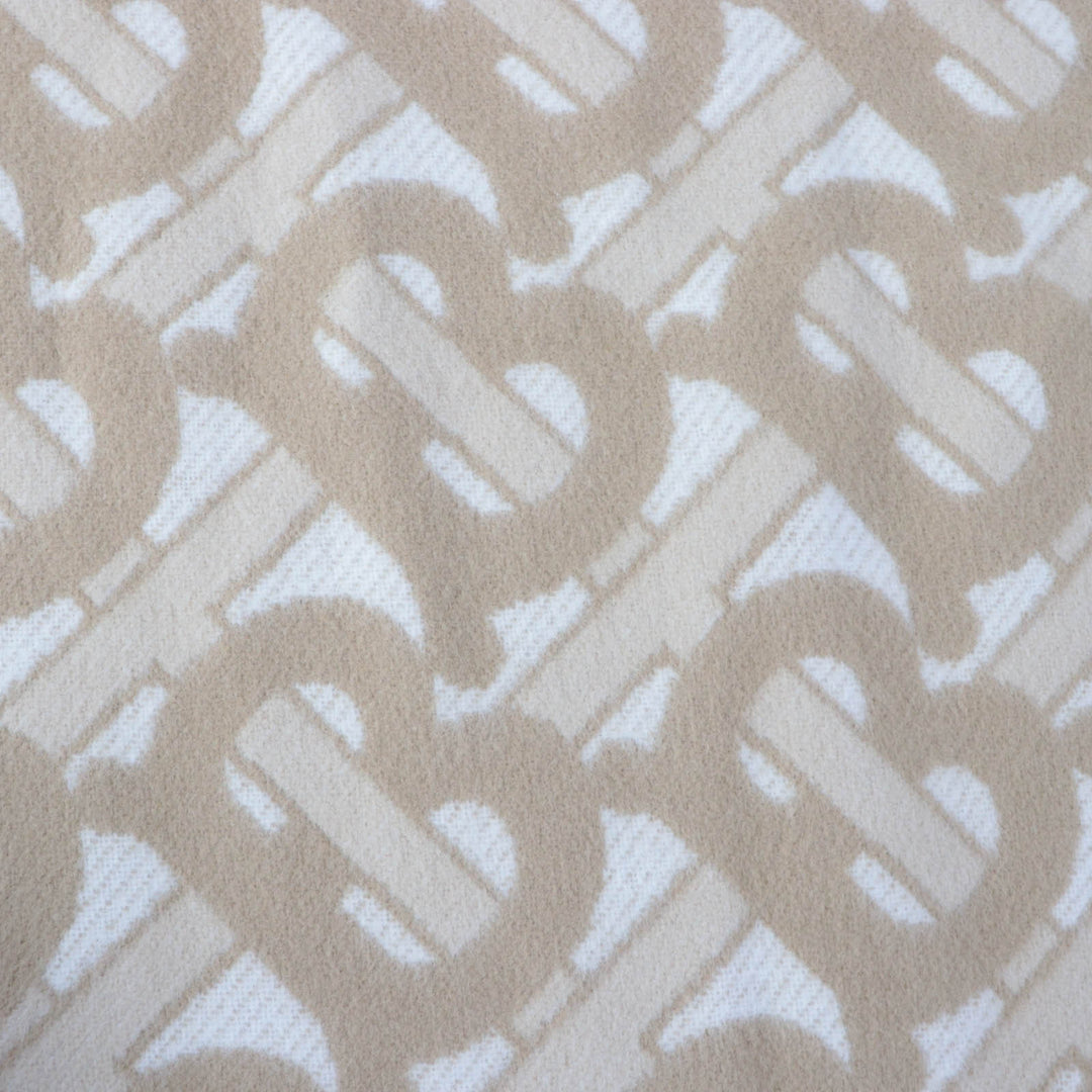 Discounted Great BURBERRY poncho TB Monogram Large beige wool Women 8022741
