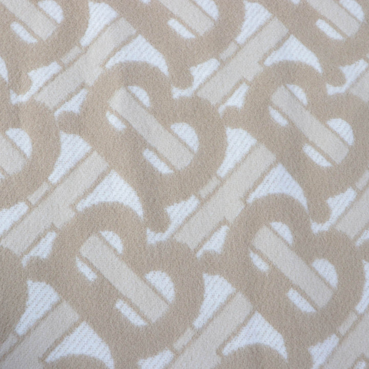 Discounted Great BURBERRY poncho TB Monogram Large beige wool Women 8022741
