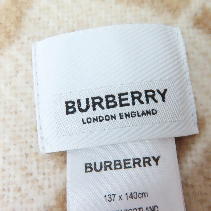 Discounted Great BURBERRY poncho TB Monogram Large beige wool Women 8022741