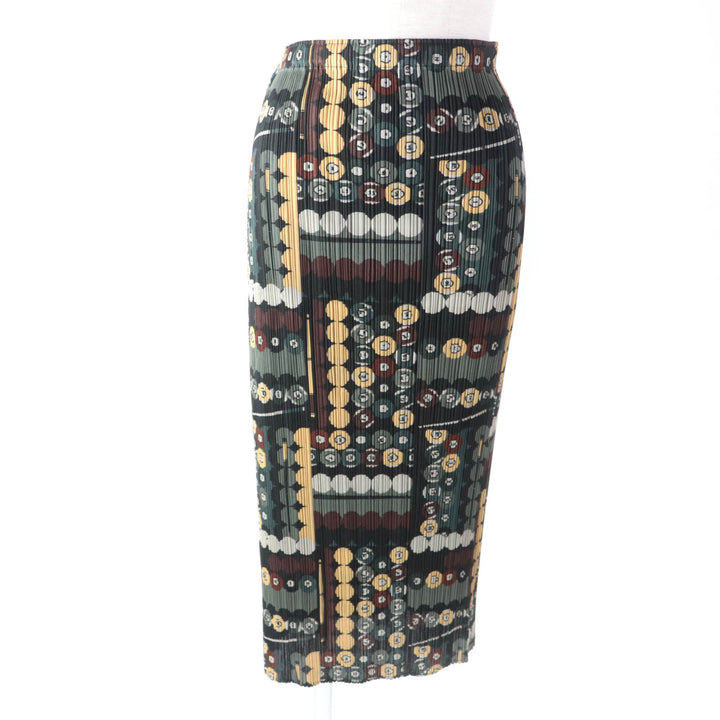 Discounted Excellent PLEATS PLEASE Long skirt Billiards Gam Full pattern Pleated 2