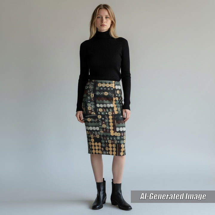 Discounted Excellent PLEATS PLEASE Long skirt Billiards Gam Full pattern Pleated 2