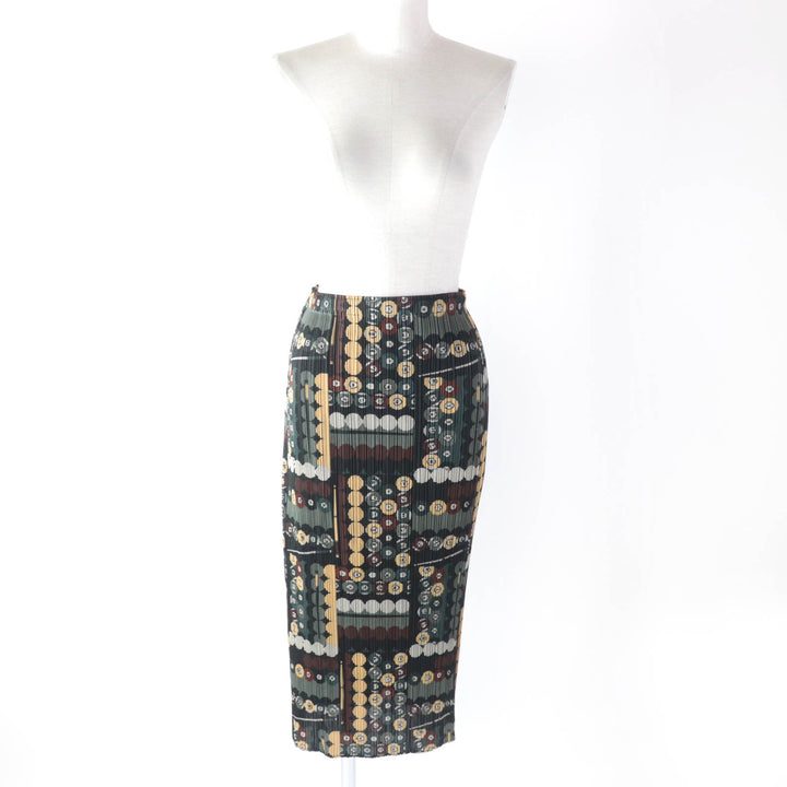 Discounted Excellent PLEATS PLEASE Long skirt Billiards Gam Full pattern Pleated 2