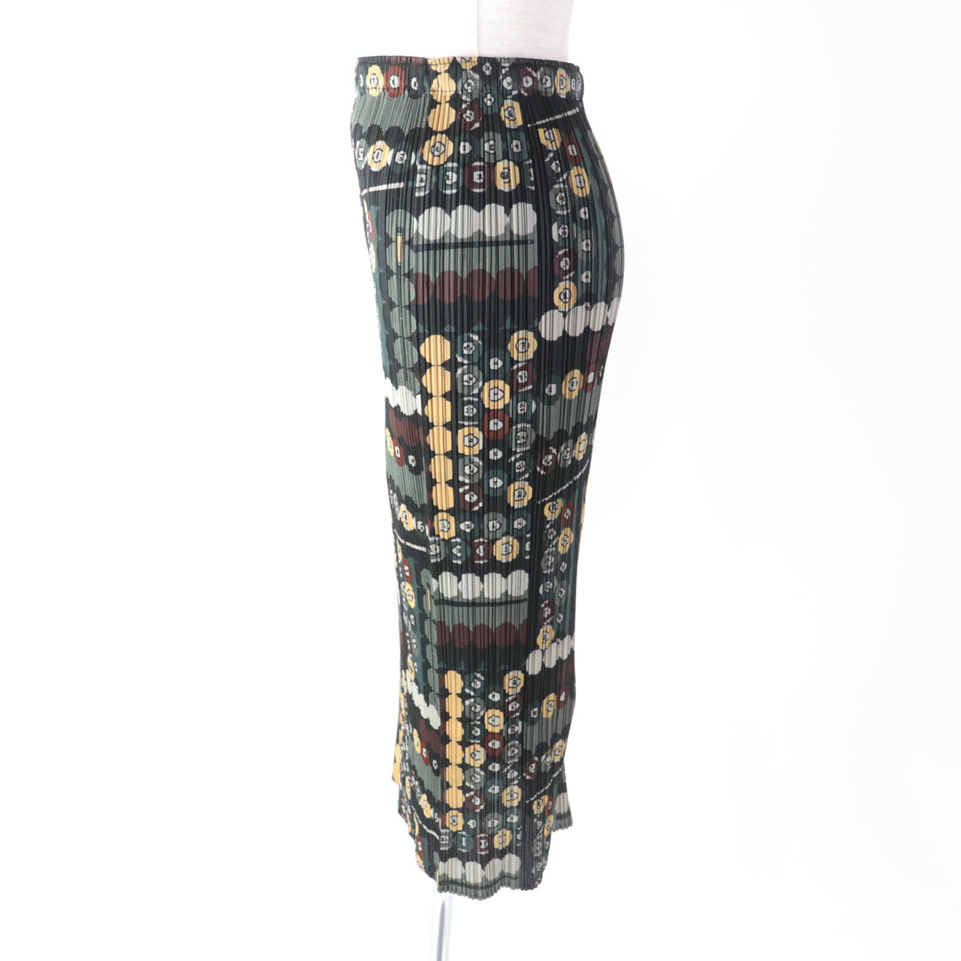 Discounted Excellent PLEATS PLEASE Long skirt Billiards Gam Full pattern Pleated 2