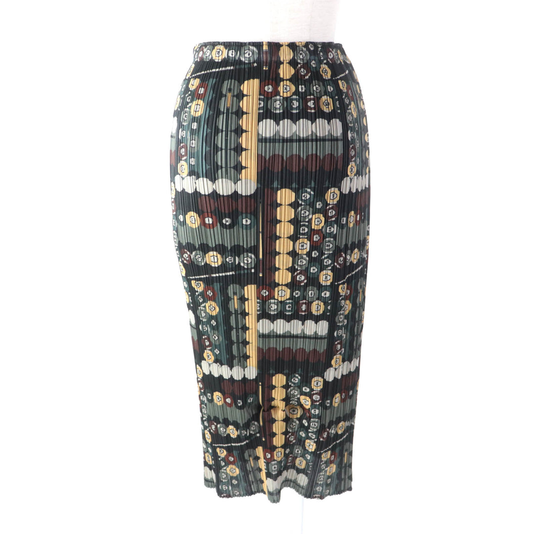 Discounted Excellent PLEATS PLEASE Long skirt Billiards Gam Full pattern Pleated 2