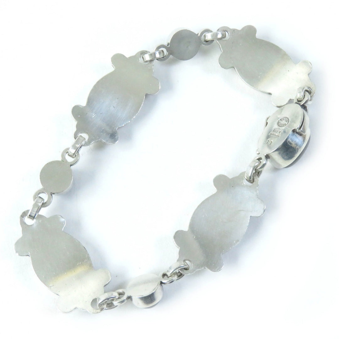 Discounted Great Georg Jensen bracelet Moonlight Blossom Silver black SV925 Women 11