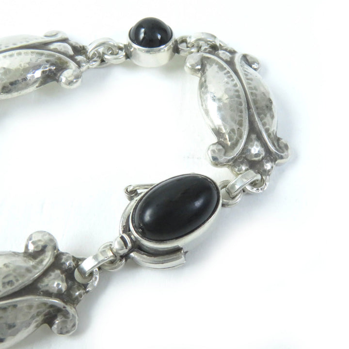 Discounted Great Georg Jensen bracelet Moonlight Blossom Silver black SV925 Women 11