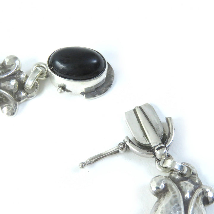 Discounted Great Georg Jensen bracelet Moonlight Blossom Silver black SV925 Women 11