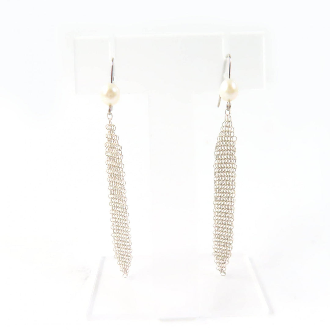 Discounted Great TIFFANY&Co. Pierce Current product: Mesh tassel with pearl Silver AG925