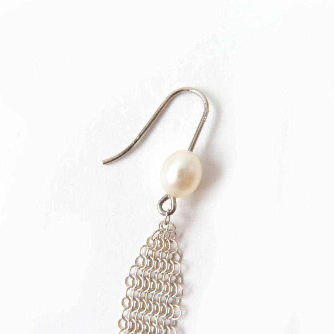 Discounted Great TIFFANY&Co. Pierce Current product: Mesh tassel with pearl Silver AG925