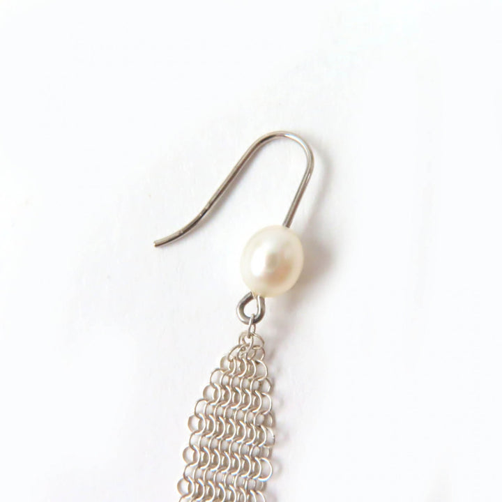 Discounted Great TIFFANY&Co. Pierce Current product: Mesh tassel with pearl Silver AG925