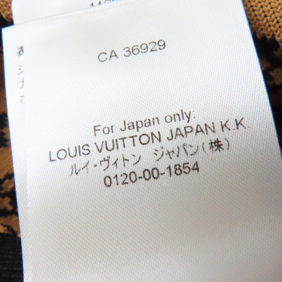 Excellent LOUIS VUITTON one piece Monogram jacquard knit dress silk Women XS