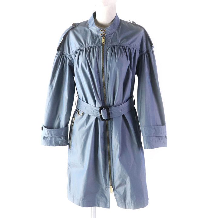 Discounted Excellent BURBERRY coat Belt and logo zip, no collar, spring Women 36 4054116