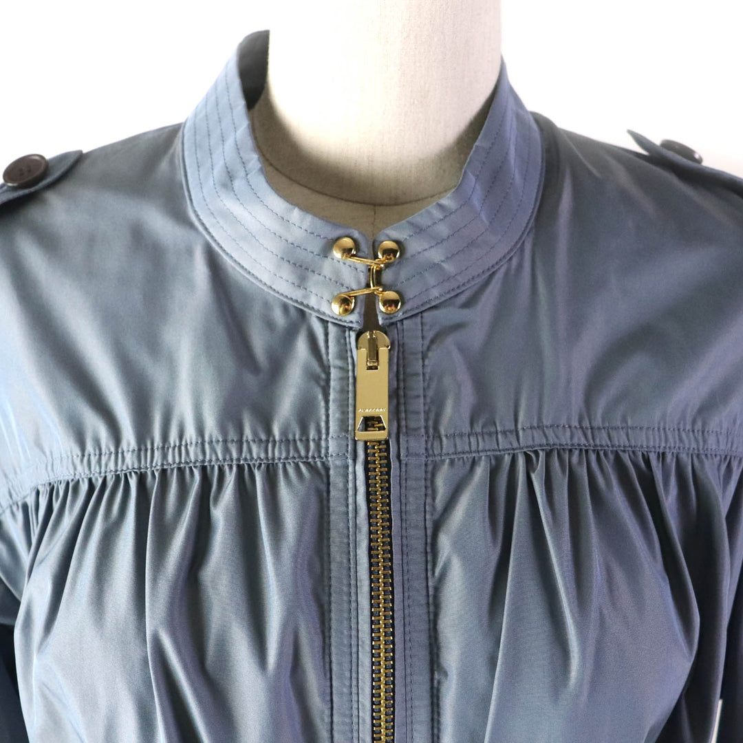 Discounted Excellent BURBERRY coat Belt and logo zip, no collar, spring Women 36 4054116