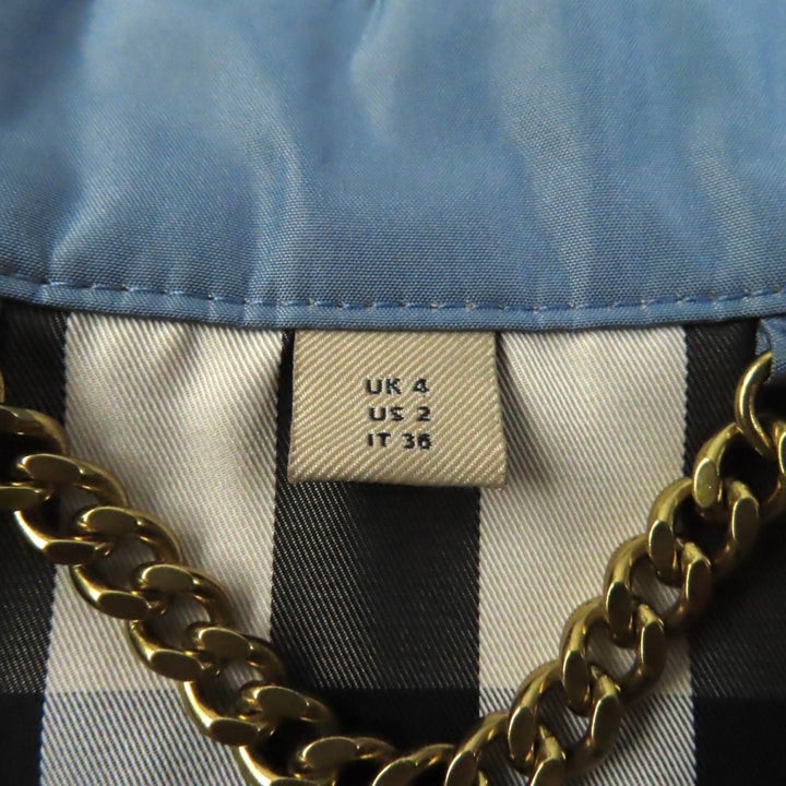 Discounted Excellent BURBERRY coat Belt and logo zip, no collar, spring Women 36 4054116