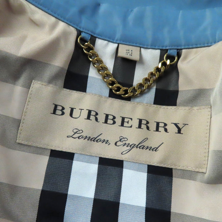 Discounted Excellent BURBERRY coat Belt and logo zip, no collar, spring Women 36 4054116