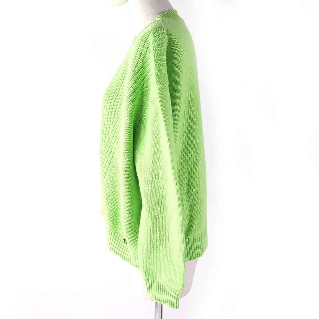 Discounted Excellent HERMES knit Long sleeve cropped with logo metal green cashmere Women 36
