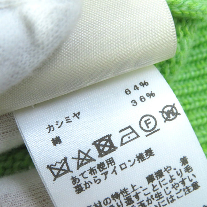 Discounted Excellent HERMES knit Long sleeve cropped with logo metal green cashmere Women 36