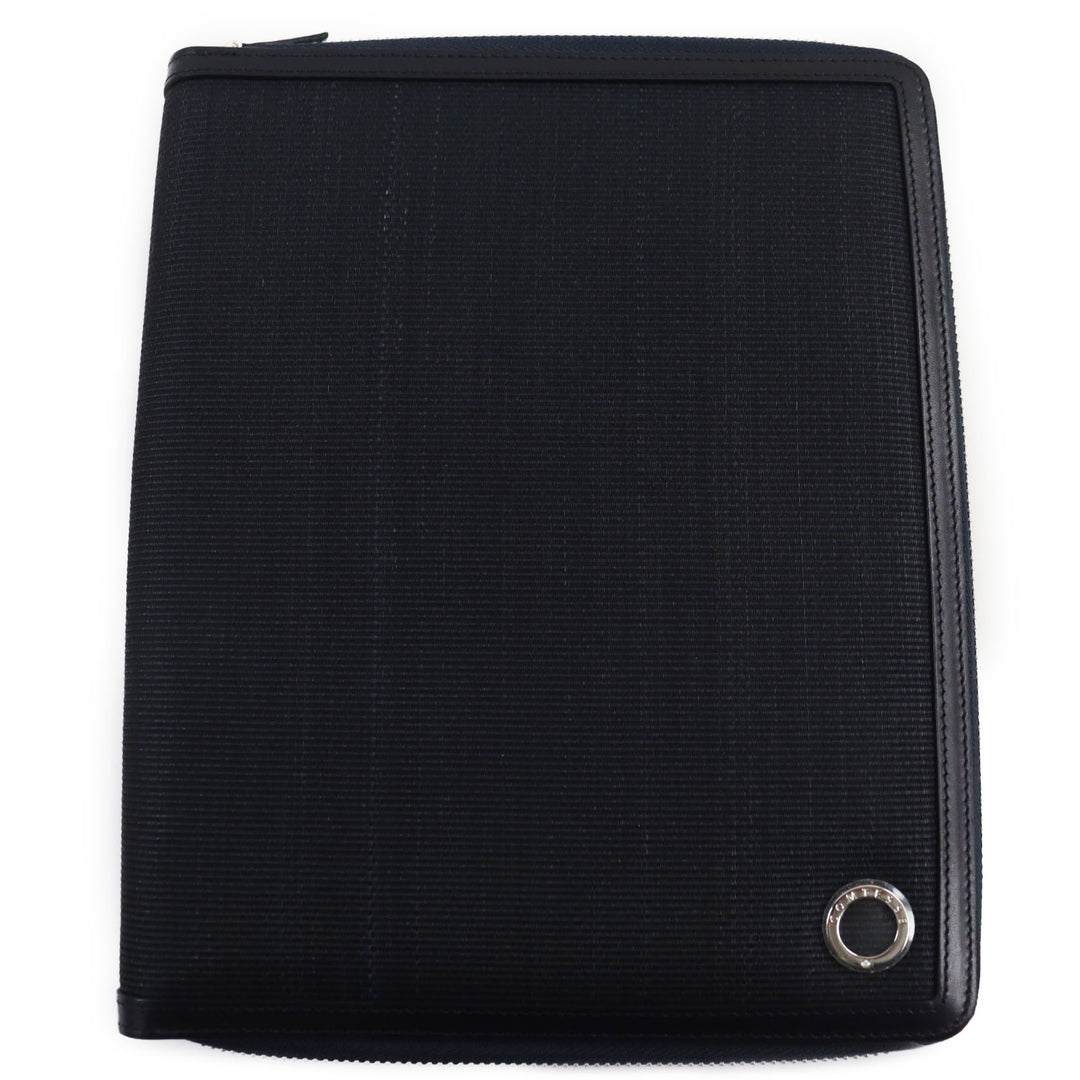 Pristine COMTESSE Notebook cover Horsehair leather with metal logo black mens