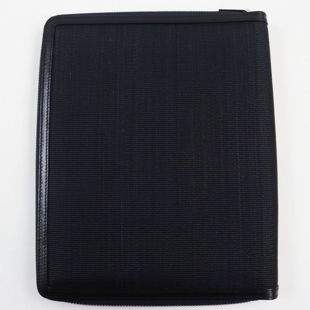 Pristine COMTESSE Notebook cover Horsehair leather with metal logo black mens