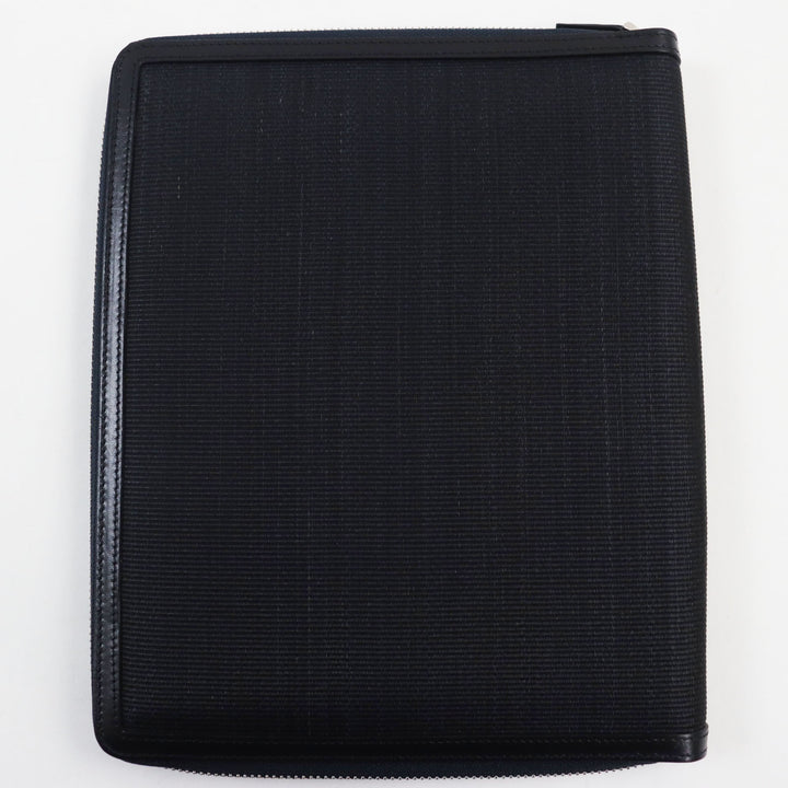 Pristine COMTESSE Notebook cover Horsehair leather with metal logo black mens
