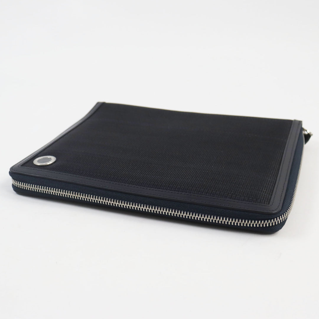 Pristine COMTESSE Notebook cover Horsehair leather with metal logo black mens