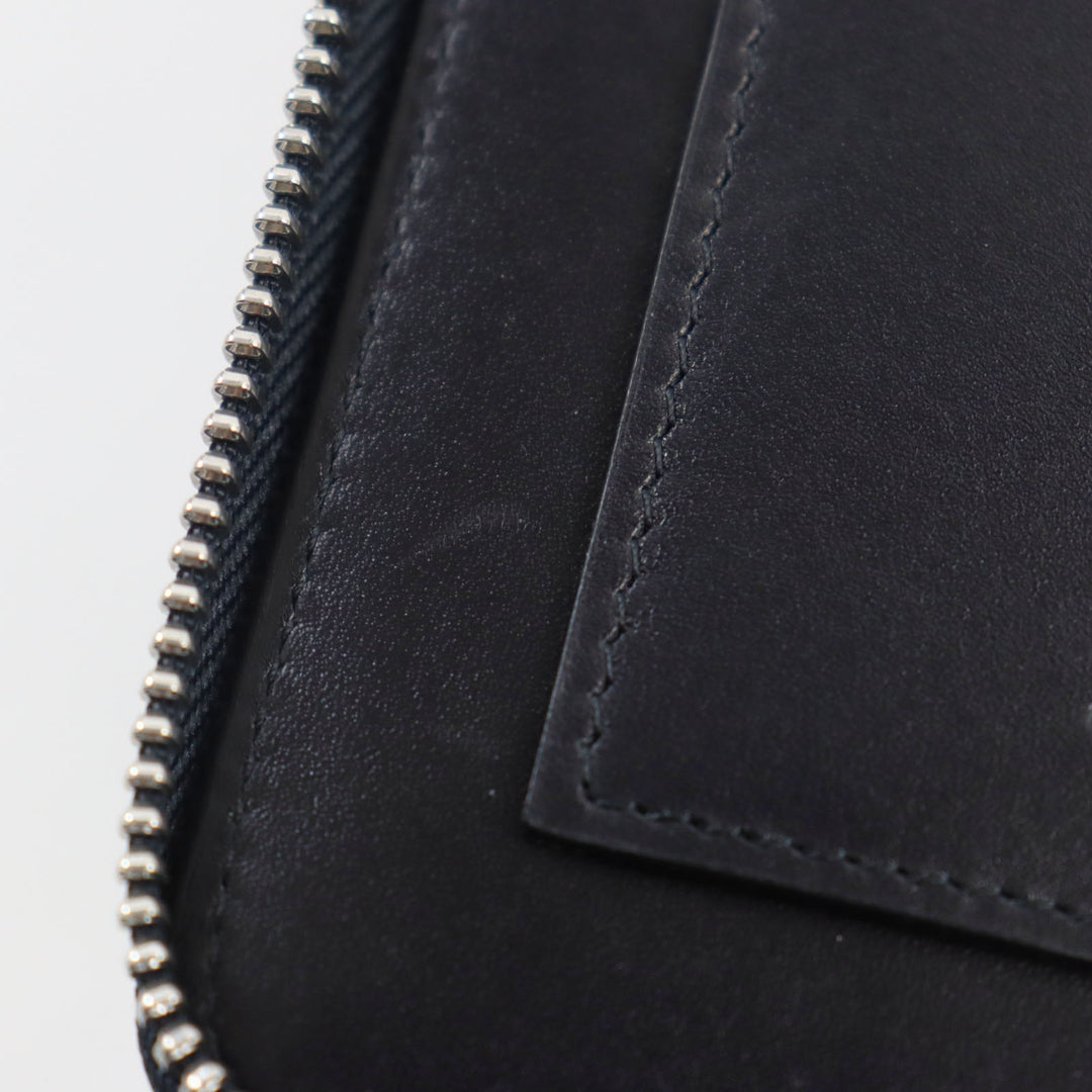 Pristine COMTESSE Notebook cover Horsehair leather with metal logo black mens