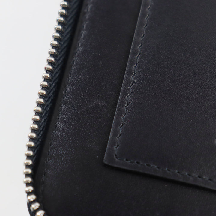 Pristine COMTESSE Notebook cover Horsehair leather with metal logo black mens