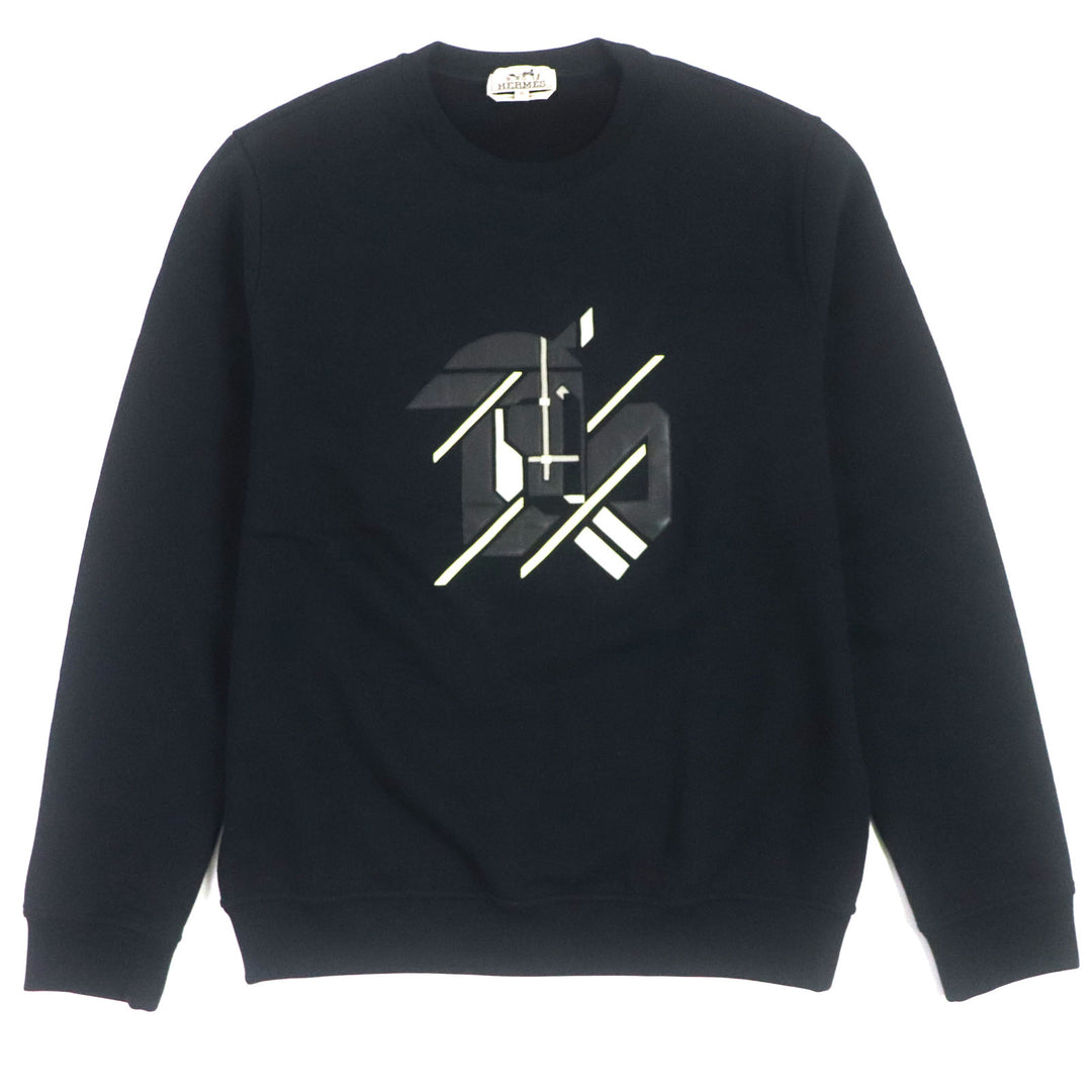 Discounted Excellent HERMES pullover Chevaux Symetrie Navy cotton mens M